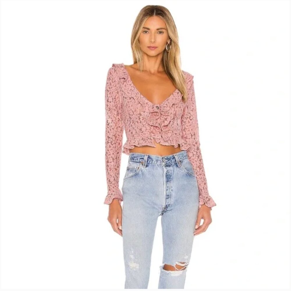 Revolve LPA Demetria Top in Mauve